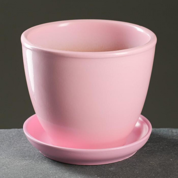 Горшок цветочный "Пудровый" 1л /7090794