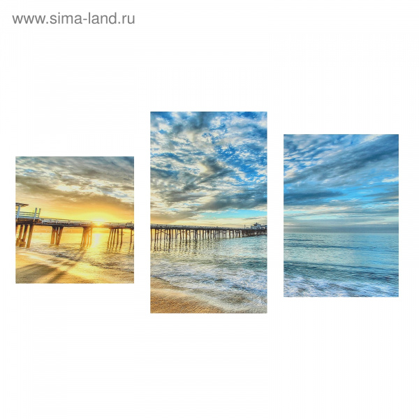 Картина модульная на подрамнике "Дорога в море" 90х60см /1236491