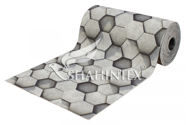 КОВРИК-ДОРОЖКА SHAHINTEX DIGITAL PRINT (11) "СОТЫ" 60Х1500 ДЫМЧАТО-СЕРЫЙ/821013