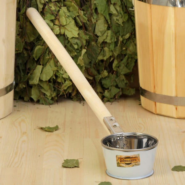 Ковш из нержавеющей стали для бани, малый 0,35л /1384839