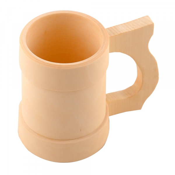 Кружка точёная бондарная 0,5л. "БШ" (03719) (Л)