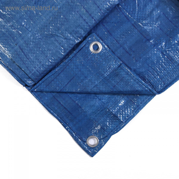 Тент защитный, 6 × 5 м, плотность 60 г/м², люверсы шаг 1 м, тарпаулин, УФ, голубой/4273841