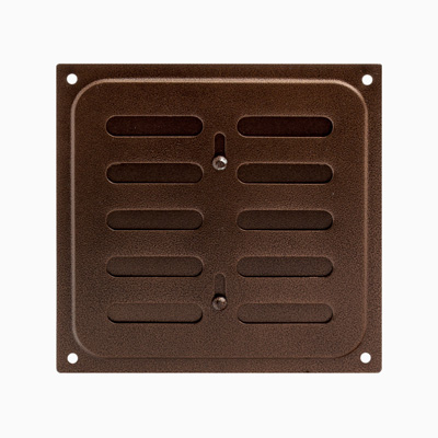 Решетка вентиляционная 160х160 с заглушкой /бронза/432д