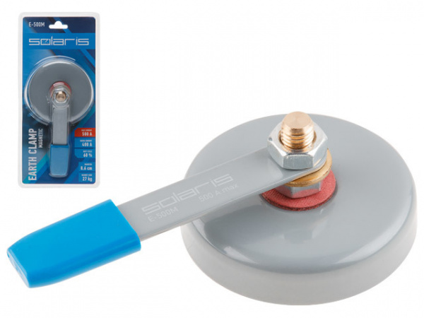 Клемма заземления 500А E-500M Solaris магнитная в блист. 