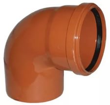 Отвод 110х90гр. (рыжий)