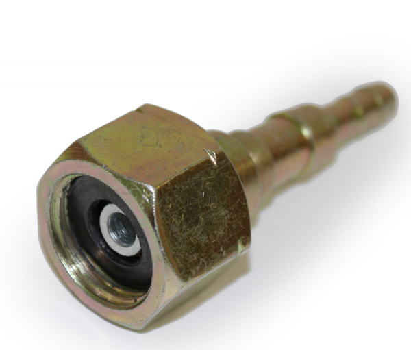 Гайка штуцер газовый на пропановый баллон с ниппелем и фильтром 9 - 6 мм