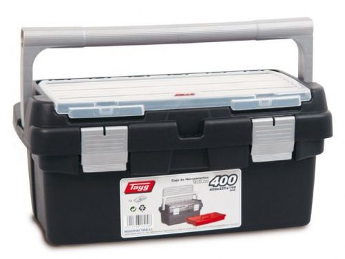 Ящик для инструмента пластмассовый 40x22,5x19см (с лотком) (162008) (TAYG)
