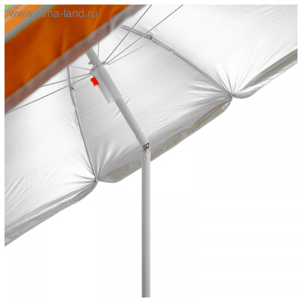 Зонт пляжный Модерн с с механизмом наклона с серебряным покрытием d=155см. цвет микс 867032