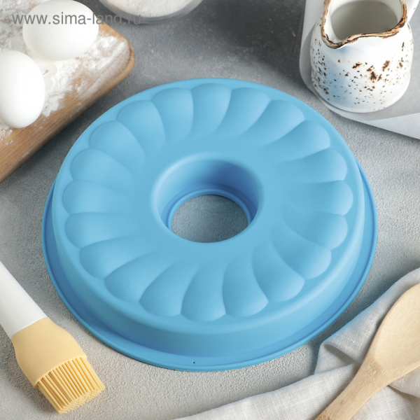 Форма для выпечки Доляна «Немецкий кекс. Бублик», 23×23×3 см, цвет МИКС/651940