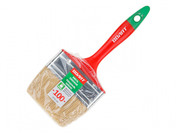 Кисть плоская 4"-100мм ВОЛАТ (флейцевая малярная) (10701-100)
