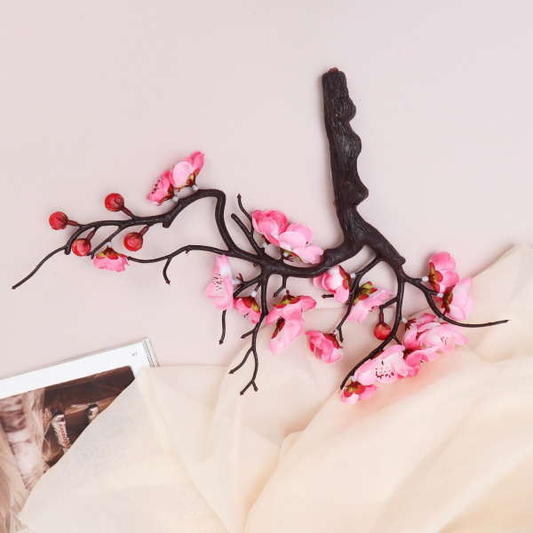 Цветы искусственные "Ветка сакуры" 4х20 см, розовый /9035651