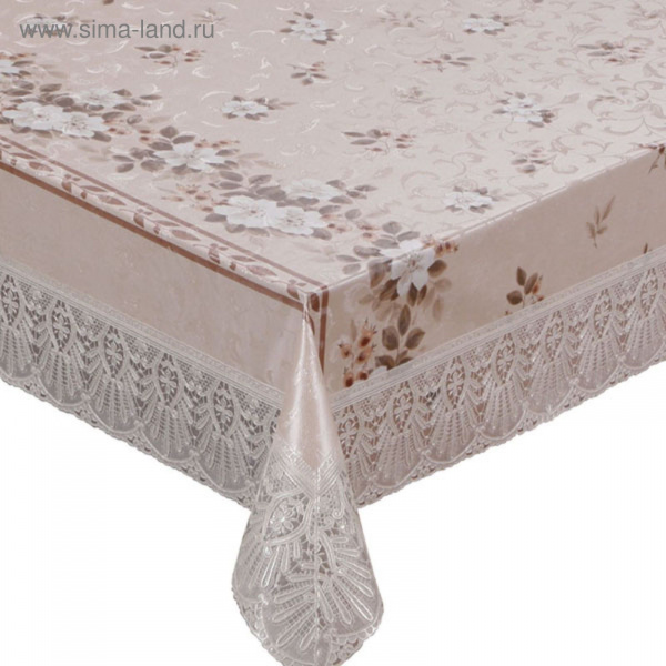 Скатерть Meiwa" FPLUS-PLAIN SARASA AZ BE, овал 132х178см /2752788