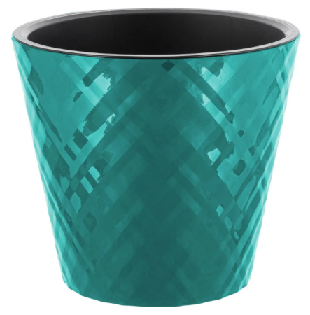 Горшок для цветов InGreen Manhattan D160мм, 1,6 л c дренажной вставкой, тропический лес