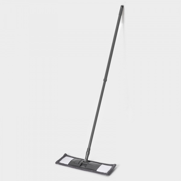 Швабра для мытья пола плоская, насадка из микрофибры 43×14 см, телескоп/ ручка /187942