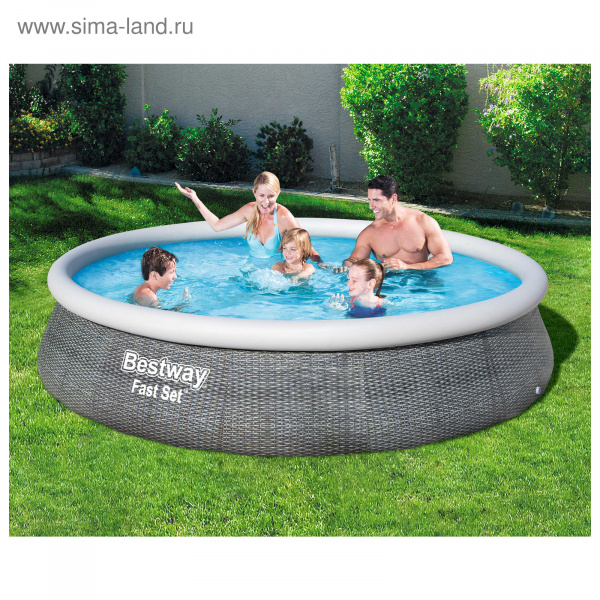 Бассейн надувной Fast Set 396х84см в комплекте фильтр-насос,картридж 4730495