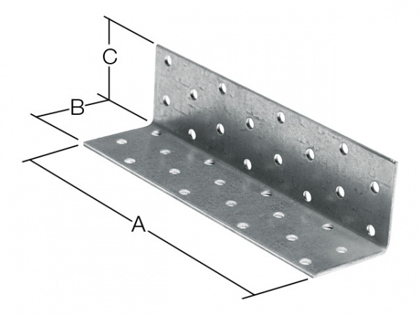 Уголок крепежный равносторонний 1000х100x100 мм KUR белый цинк STARFIX (SMP-35442-1)