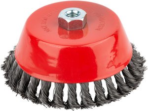 Корщетка чашка, гайка М14, витая 150мм/39045