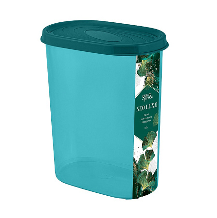 Банка для продуктов пласт. NEO LUXE 1,6л Изумрудный агат SE300910100