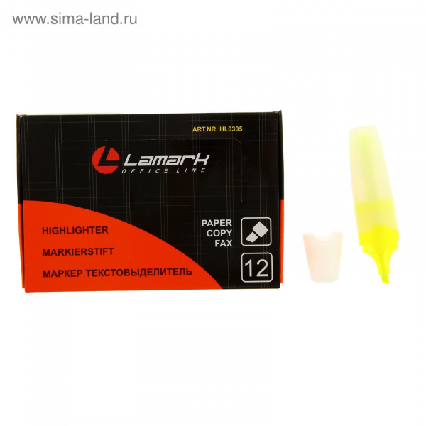 Текстовыделитель Lamark желтый 1188219