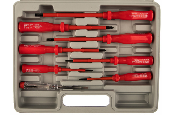 Набор отверток изолированные 1000В 8шт.+1 индикатор/56127