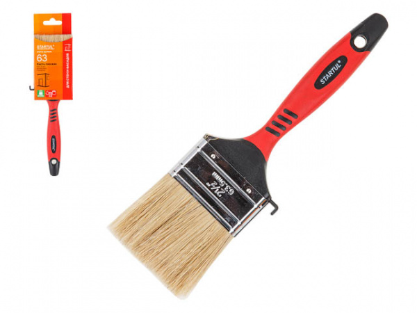Кисть плоская 2,5"-63мм натур. щетина (стены, фасады) STARTUL PROFI/ST0114-63
