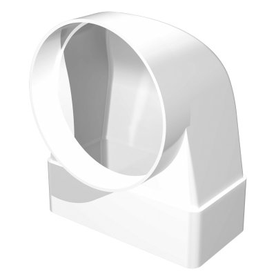 Соединитель 90 плоский/круглый канал 612СК10ФП