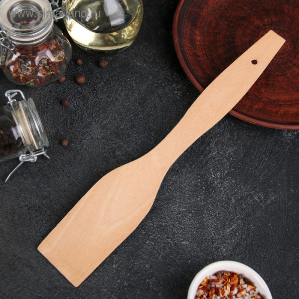 Лопатка кухонная буковая, 28×5,2 см/4778070