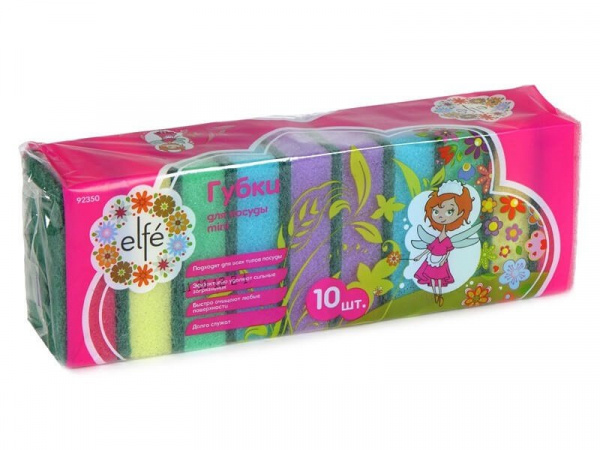 Губки для посуды Mini, 79*49*23 мм, 10шт/92350