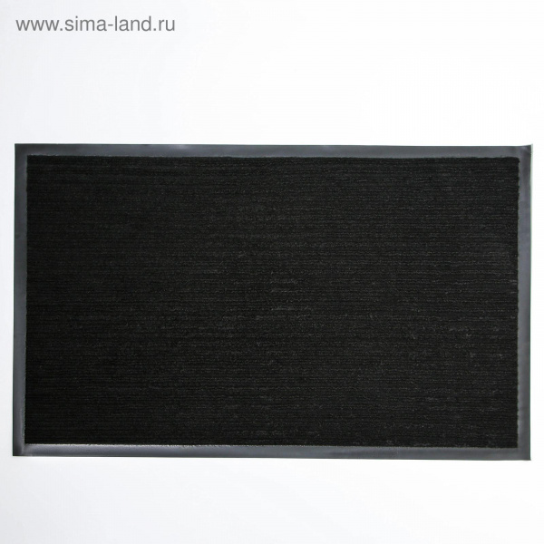 Коврик влаговпитывающий "Ребристый"  50x80 см, черный 35-043