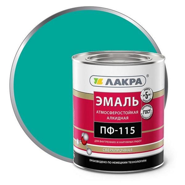 Эмаль ПФ-115 бирюзовый 2кг. лакра