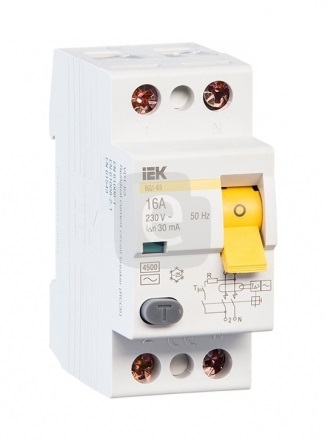 УЗО ИЭК 2п 40А 30мА ВА47-29