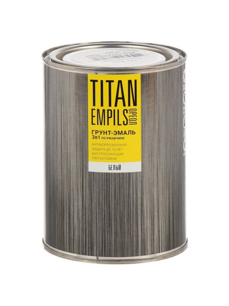 Грунт-эмаль по ржавчине ОРЕОЛ TITAN белый RAL 9010 0.9 кг (0,75л)
