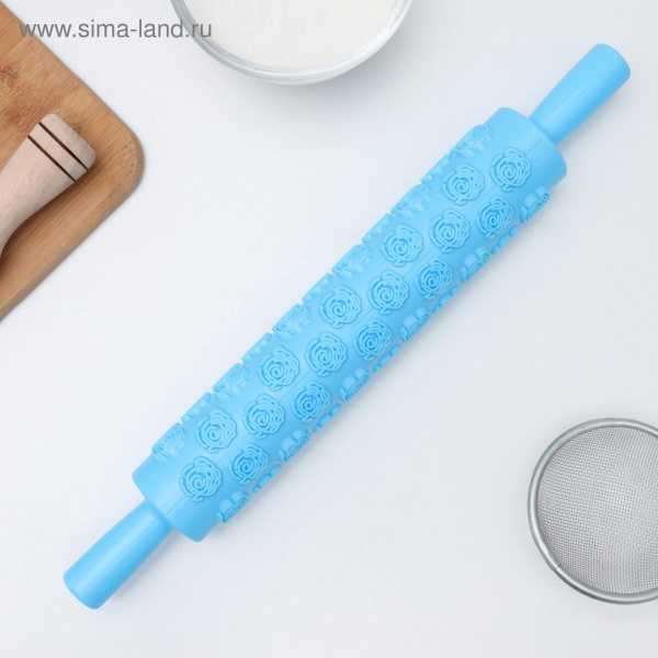 Скалка фактурная "Розы" 23х5 830317