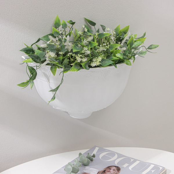 Кашпо настенное «Ангара», 2,6 л, цвет белый /4422047