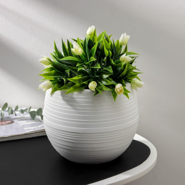 Горшок для цветов «Япония», 2 л, цвет белый /4964798