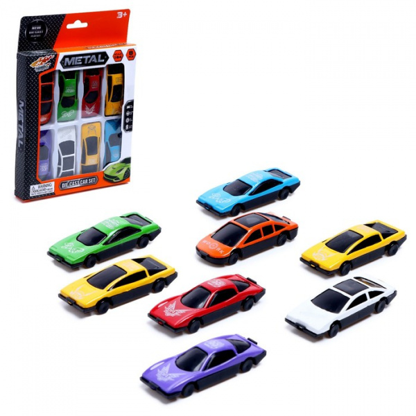 Машина металлическая, набор 8 шт./458053