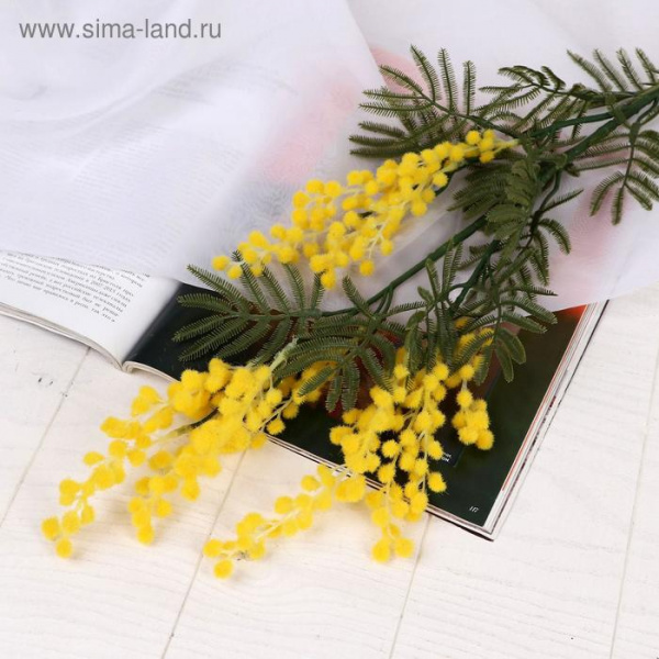 Цветы искусственные "Мимоза" 65 см, жёлтый /1840903