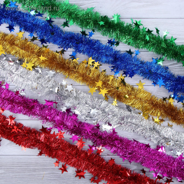 Мишура "Переплёт" (звезда, микс) /702609