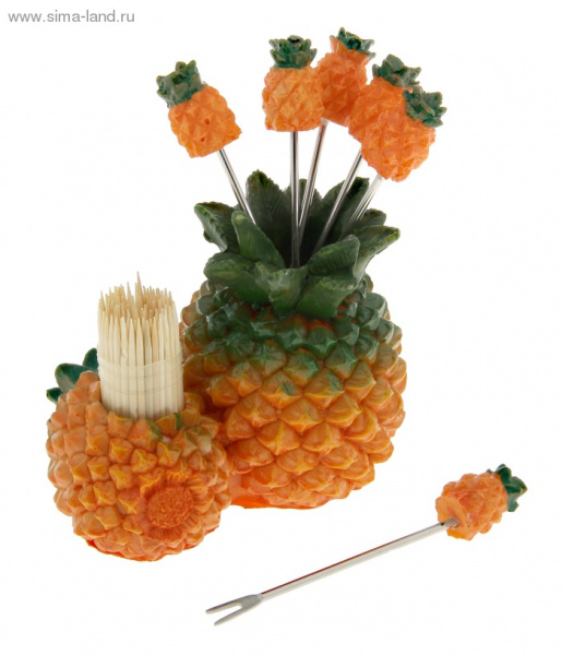 Набор для канапе "Ананас" 6 шпажек, зубочистки 101975