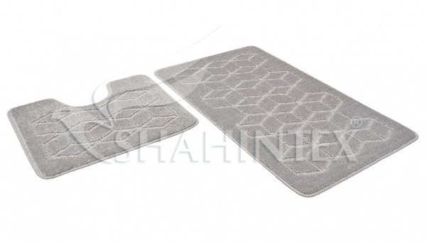 НАБОР КОВРИКОВ Д/В SHAHINTEX РР 50*80+50*50 002 СЕРЫЙ 50/814336