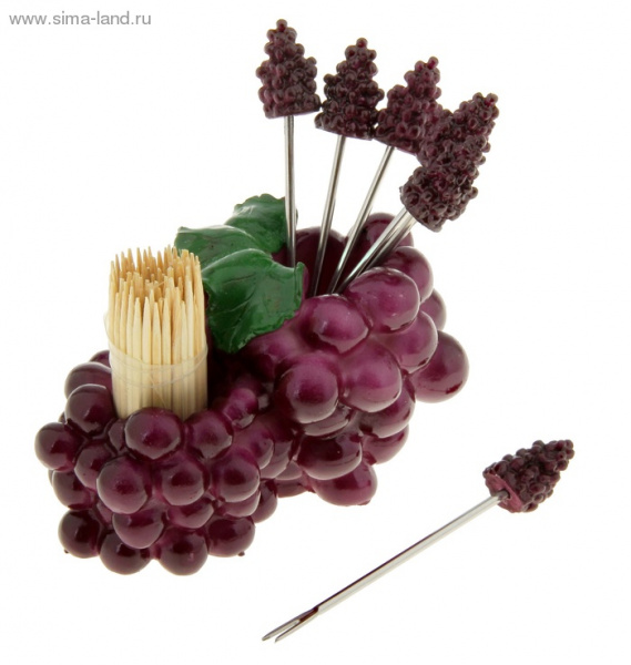 Набор для канапе "Виноград" 6 шпажек, зубочистки 101974