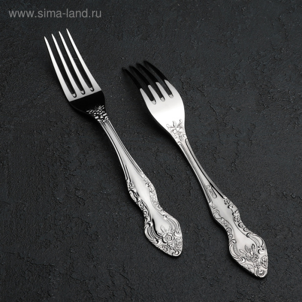 Вилка столовая «Тройка», h=19,5 см, толщина 2 мм/689454