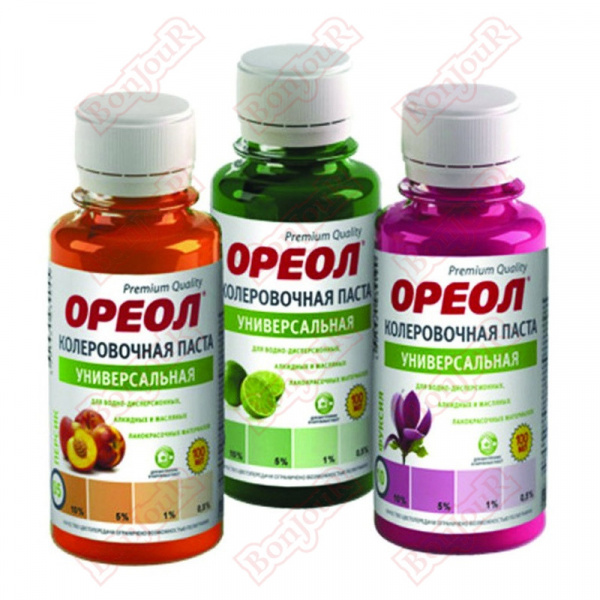 Колеровочная паста универсальная ОРЕОЛ салатный (12) 100 мл