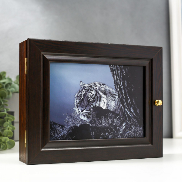 Ключница "Тигр чёрно-белый" 19х24 см МИКС /6853350