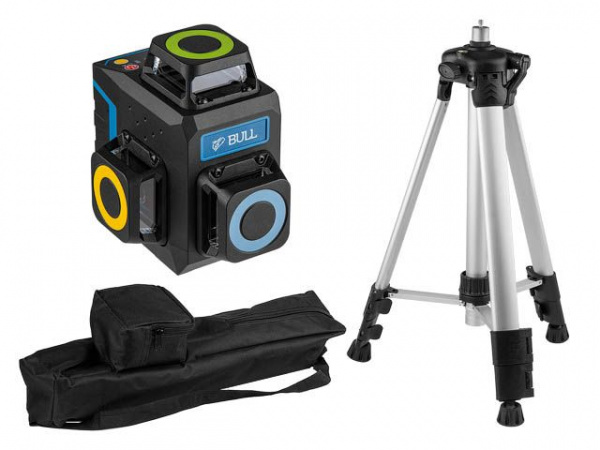 Нивелир лазерный BULL LL 3303 со штативом в кор. (проекция: 3 плоскости 360°, до 60 м)