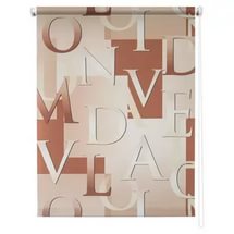 Рулонная штора Скрипт бежевый 040х175 /8918