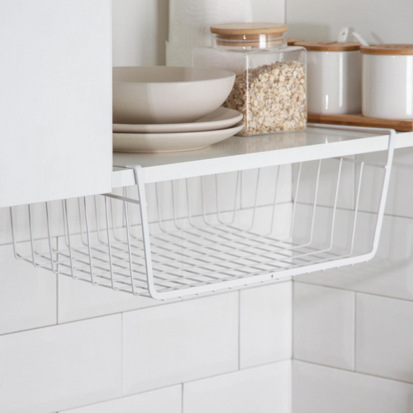 Корзина сетчатая навесная 37,5х24,5х15см на полку/4093221