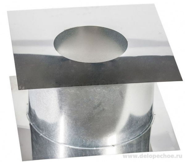 Проходник d250 нержавеющий матовый (0,5)/нерж. мат. (0,5) 365х365