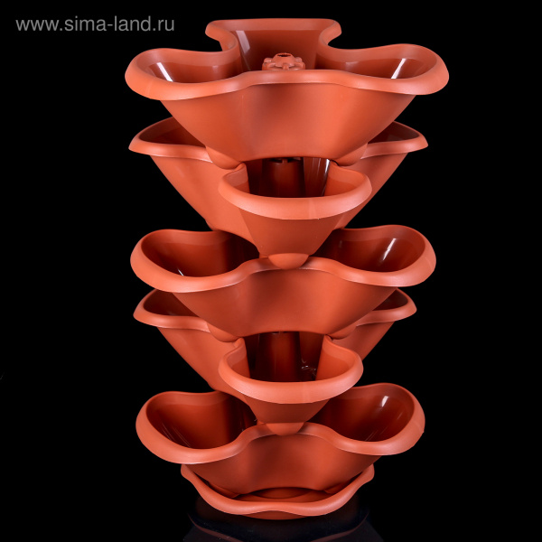Этажерка цветочная ГАММА (5кашпо) терракот М3145