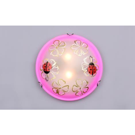 Светильник РС-117 Божья коровка розовая (д.300)